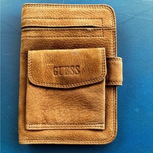 Vintage Guess brown leather folding wallet